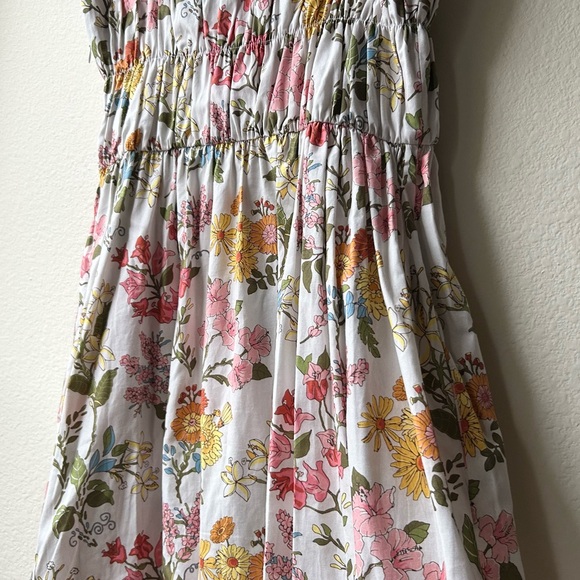 COCO SHOP Multi Floral Shirred Pocket Spaghetti Strap Maxi Dress Sz S - Picture 9 of 13